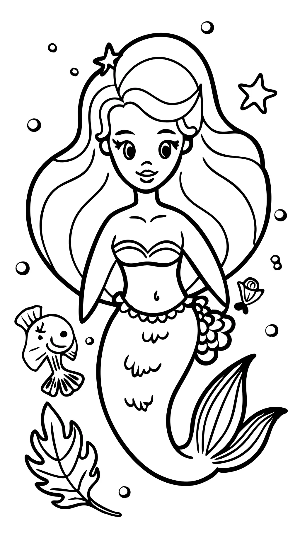 andersen’s little mermaid coloring pages